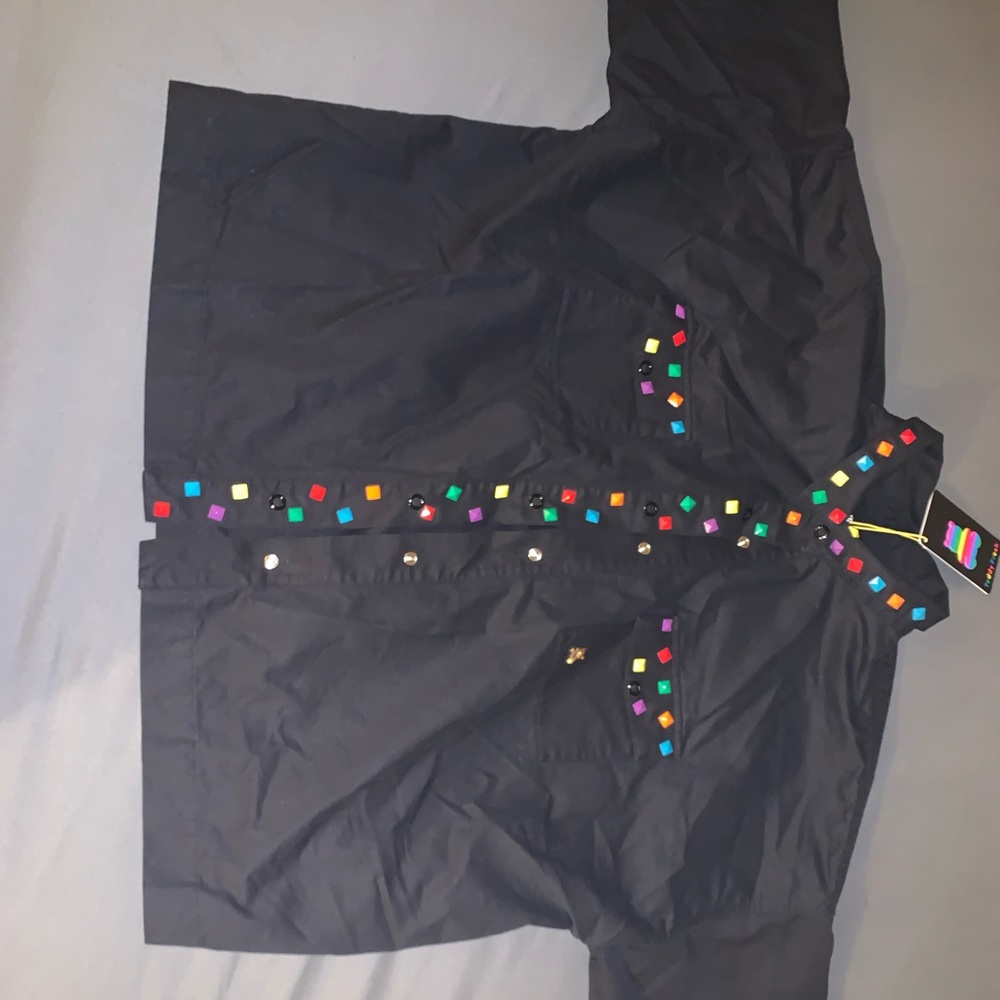 Rainbow studded top size L/XL